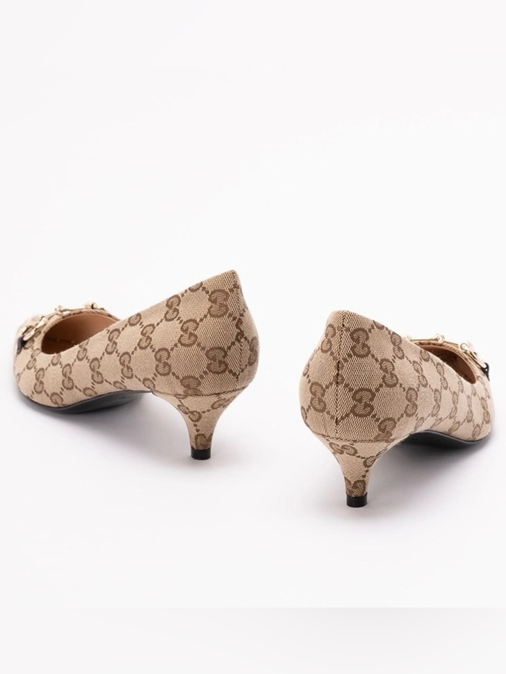 GUCCI Horsebit embellished GG logo pumps - Picture 4 of 6